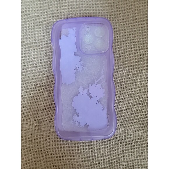 For iPhone 16 15 14 13 12 11 Pro Max Plus Purple Floral Flower Phone Case - Picture 2 of 2